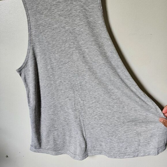 WORN ONCE INTIMATELY FREE PEOPLE LIGHT GREY HI NECK HALTER SWING TANK TOP SZ SM - Picture 5 of 12